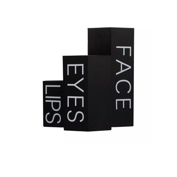Unbranded Other - Hexagon Cosmetics Storage Container “Face eyes lips” makeup Brush Holder New!